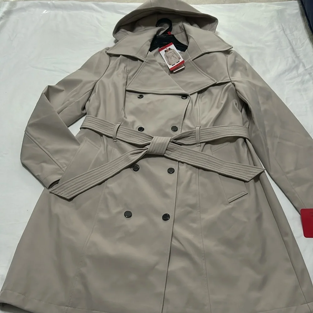 NWT Calvin Klein Women’s Trench Coat color oyster size M, L - Picture 3 of 10